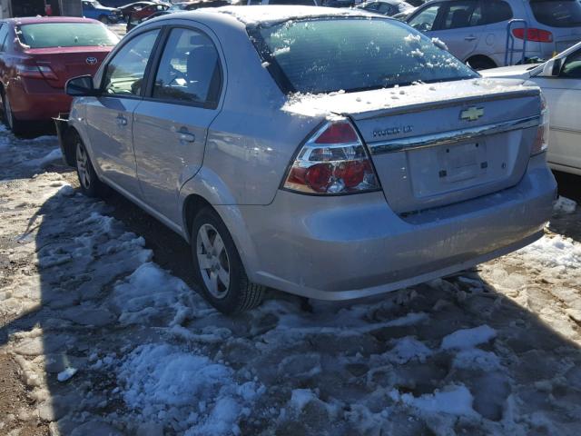 KL1TD5DE1AB135599 - 2010 CHEVROLET AVEO LS SILVER photo 3