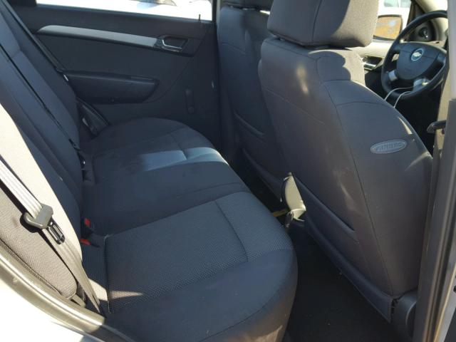 KL1TD5DE1AB135599 - 2010 CHEVROLET AVEO LS SILVER photo 6