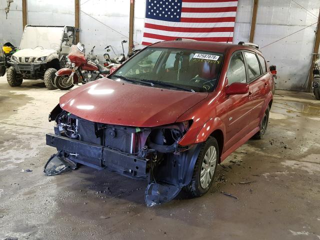 5Y2SL65877Z406820 - 2007 PONTIAC VIBE RED photo 2