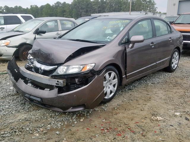 2HGFA1F5XAH515585 - 2010 HONDA CIVIC LX BROWN photo 2