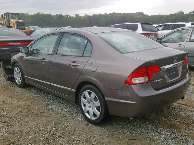 2HGFA1F5XAH515585 - 2010 HONDA CIVIC LX BROWN photo 3