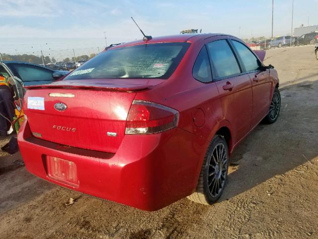 1FAHP3GN9AW181069 - 2010 FORD FOCUS SES RED photo 4