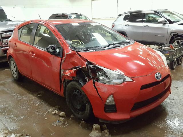 JTDKDTB36D1535081 - 2013 TOYOTA PRIUS C RED photo 1