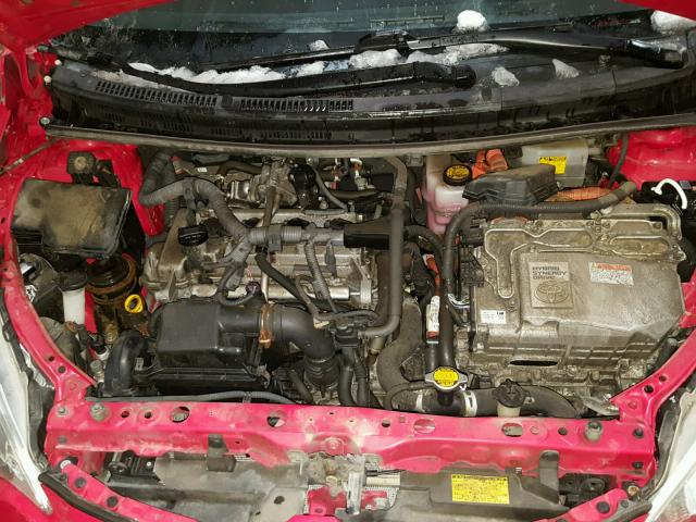 JTDKDTB36D1535081 - 2013 TOYOTA PRIUS C RED photo 7