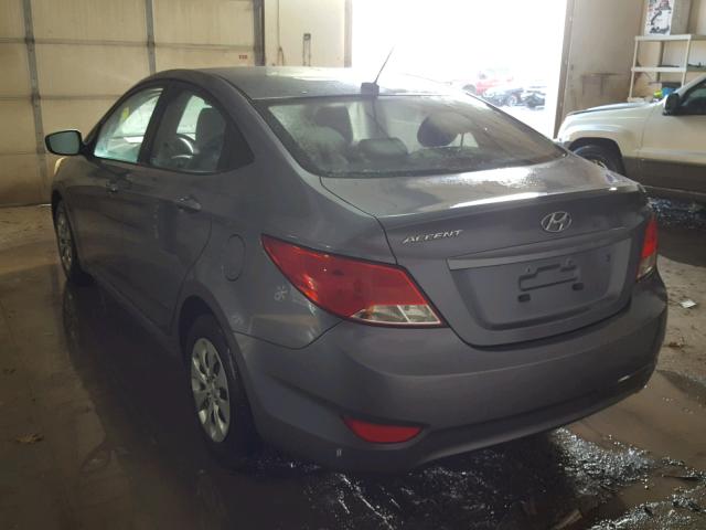 KMHCT4AE1GU008399 - 2016 HYUNDAI ACCENT SE GRAY photo 3