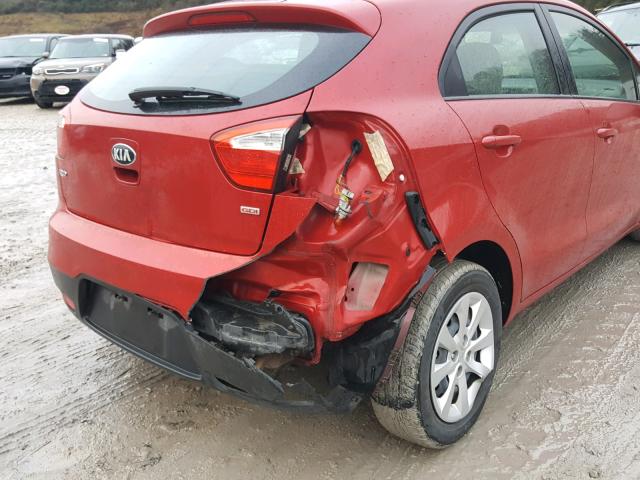 KNADM5A34E6417716 - 2014 KIA RIO LX RED photo 9