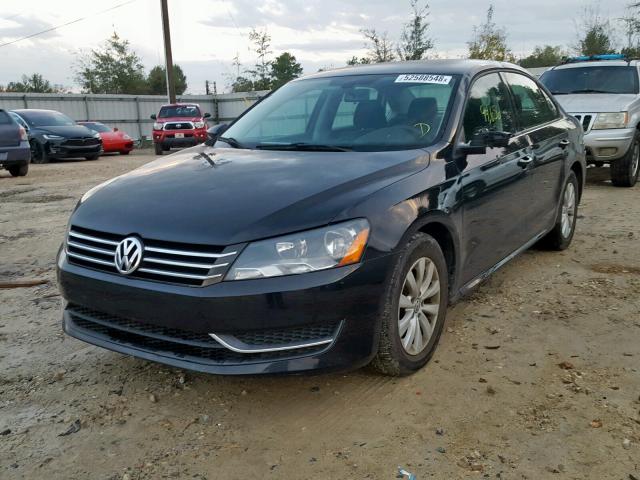 1VWAP7A32CC059701 - 2012 VOLKSWAGEN PASSAT S BLACK photo 2