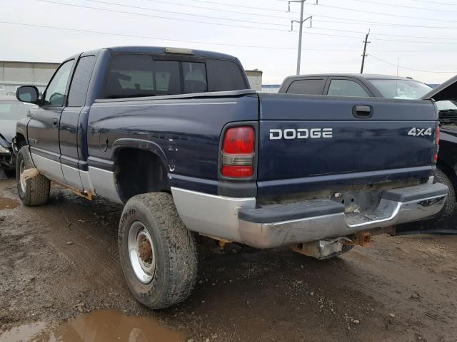 3B7KF23Z12M227209 - 2002 DODGE RAM 2500 BLUE photo 3