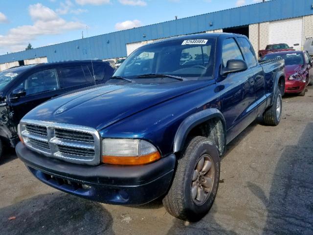 1D7HG32N94S721961 - 2004 DODGE DAKOTA SPO BLUE photo 2