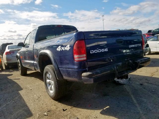 1D7HG32N94S721961 - 2004 DODGE DAKOTA SPO BLUE photo 3