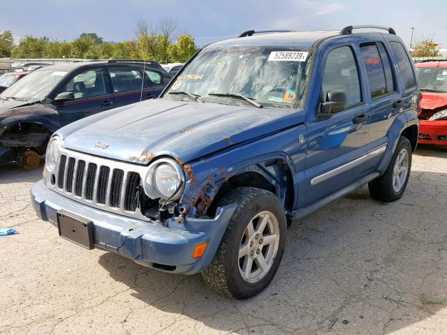 1J4GL58K55W579364 - 2005 JEEP LIBERTY LI BLUE photo 2