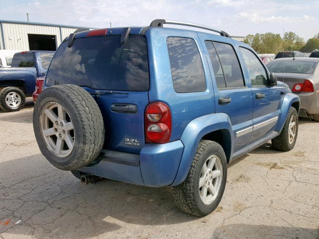 1J4GL58K55W579364 - 2005 JEEP LIBERTY LI BLUE photo 4