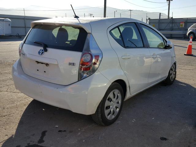 JTDKDTB33E1063228 - 2014 TOYOTA PRIUS C WHITE photo 4