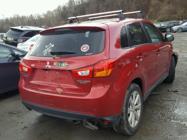 4A4AR3AU2FE048021 - 2015 MITSUBISHI OUTLANDER RED photo 4