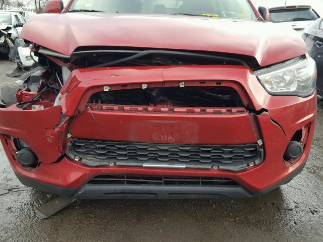 4A4AR3AU2FE048021 - 2015 MITSUBISHI OUTLANDER RED photo 7