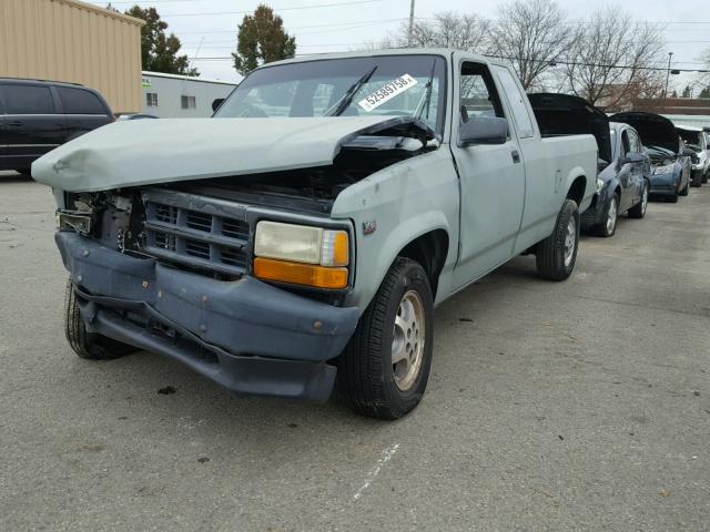 1B7GL23X8TS677705 - 1996 DODGE DAKOTA GRAY photo 2