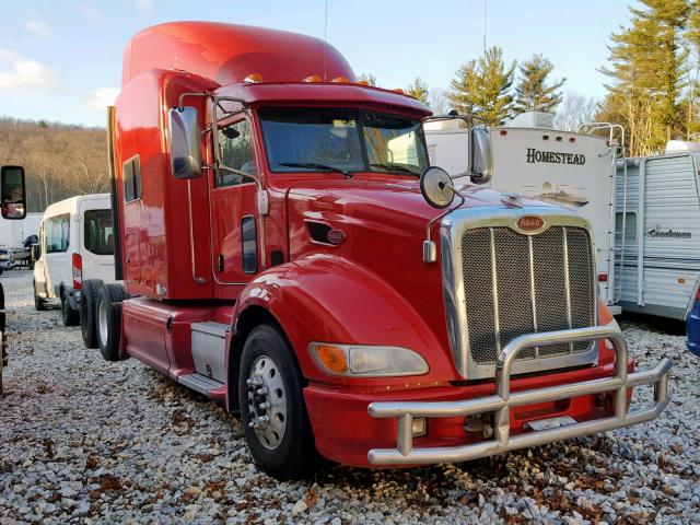 1XPHD49X2BD127552 - 2011 PETERBILT 386 RED photo 1