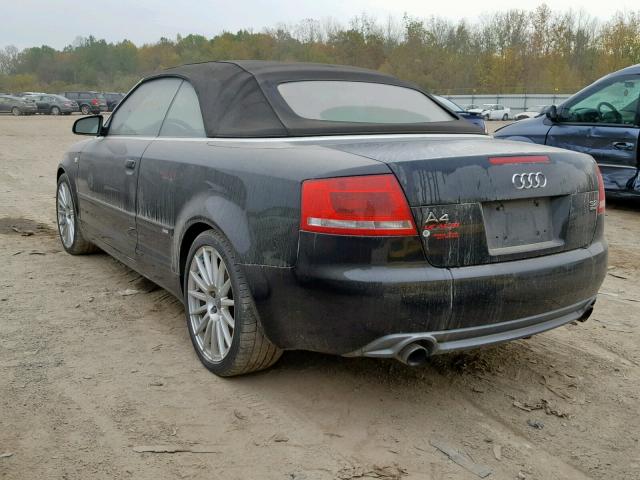 WAUDH48H09K008576 - 2009 AUDI A4 3.2 CAB BLACK photo 3