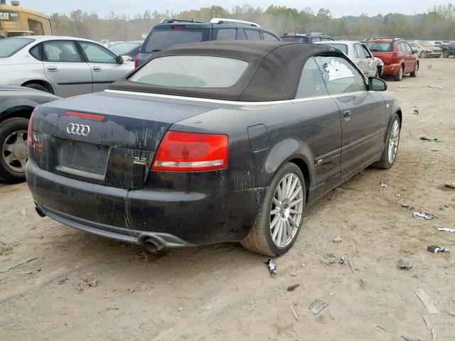 WAUDH48H09K008576 - 2009 AUDI A4 3.2 CAB BLACK photo 4