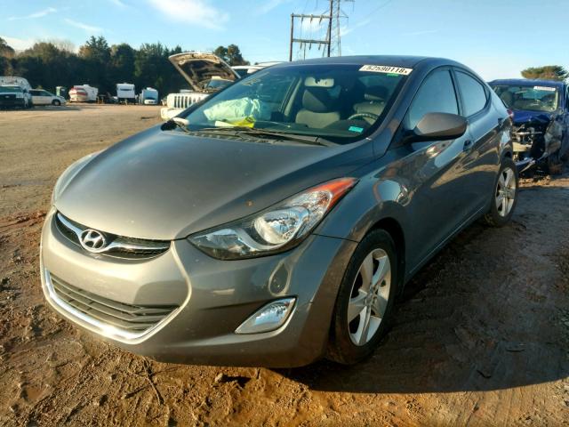 5NPDH4AE6CH119626 - 2012 HYUNDAI ELANTRA GL GRAY photo 2