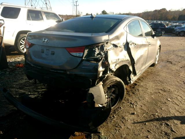 5NPDH4AE6CH119626 - 2012 HYUNDAI ELANTRA GL GRAY photo 4