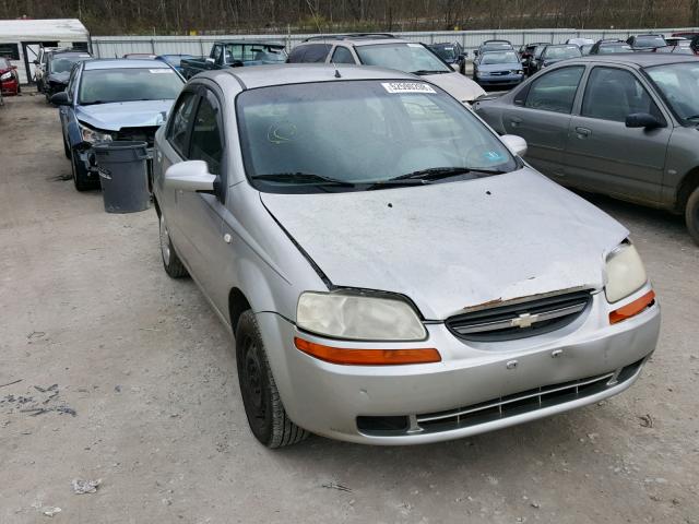 KL1TD52695B458333 - 2005 CHEVROLET AVEO BASE Күміс фото 1