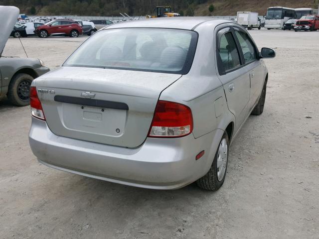 KL1TD52695B458333 - 2005 CHEVROLET AVEO BASE Күміс фото 4