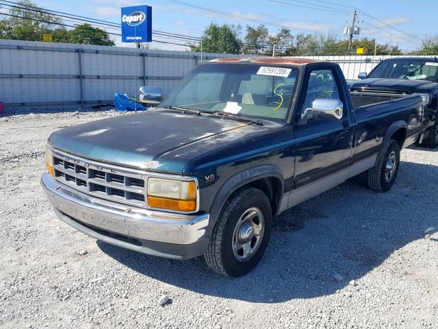 1B7FL26X1SS312496 - 1995 DODGE DAKOTA TEAL photo 2