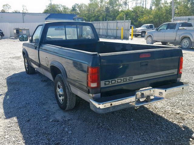 1B7FL26X1SS312496 - 1995 DODGE DAKOTA TEAL photo 3