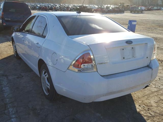 3FAHP06ZX7R241469 - 2007 FORD FUSION S WHITE photo 3