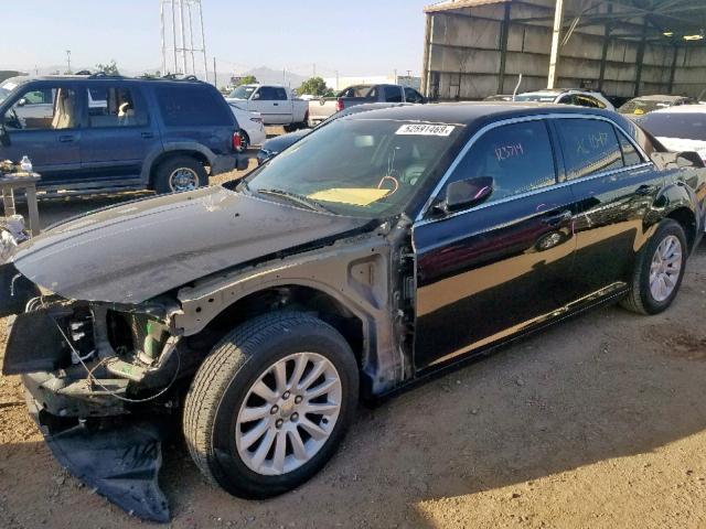 2C3CCAAG7DH633669 - 2013 CHRYSLER 300 BLACK photo 2