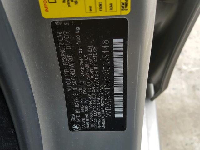 WBANV13599C155448 - 2009 BMW 528 XI GOLD photo 10