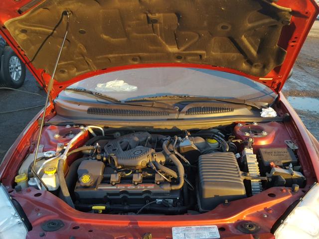 1C3EL56R42N291824 - 2002 CHRYSLER SEBRING LX RED photo 7