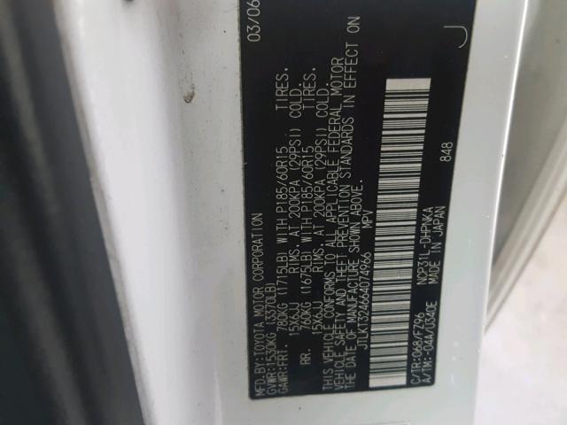 JTLKT324664074966 - 2006 TOYOTA SCION XB Ağ foto 10