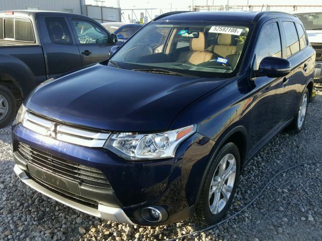 JA4AD3A33FZ008854 - 2015 MITSUBISHI OUTLANDER BLUE photo 2