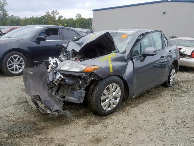 19XFB2F53CE086614 - 2012 HONDA CIVIC LX GRAY photo 2