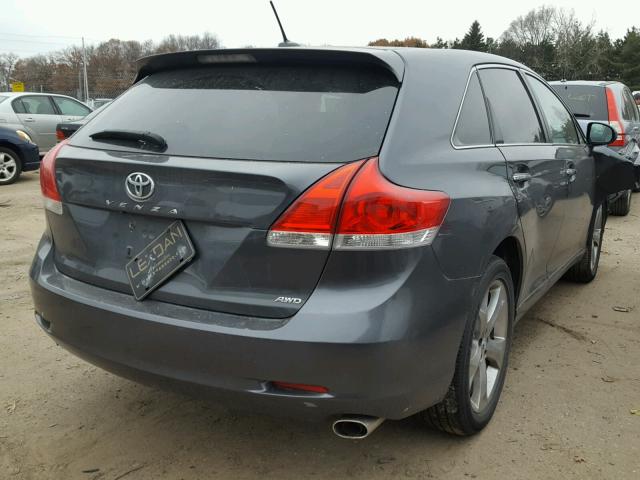 4T3BK3BB1AU038322 - 2010 TOYOTA VENZA BASE GRAY photo 4