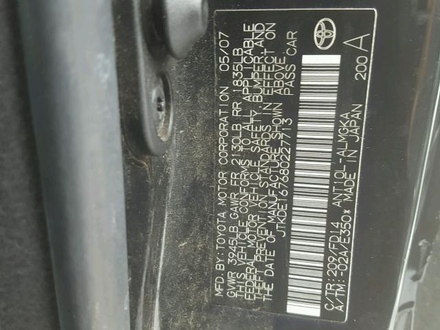 JTKDE167680227713 - 2008 TOYOTA SCION TC Qara foto 10