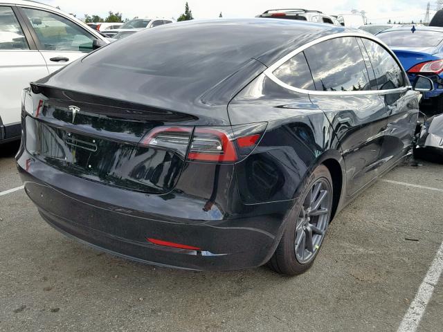 5YJ3E1EA6JF056436 - 2018 TESLA MODEL 3 BLACK photo 4