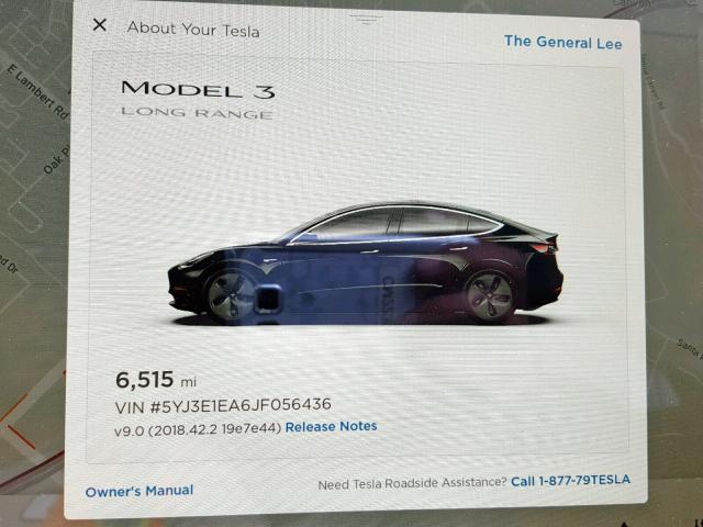 5YJ3E1EA6JF056436 - 2018 TESLA MODEL 3 BLACK photo 8