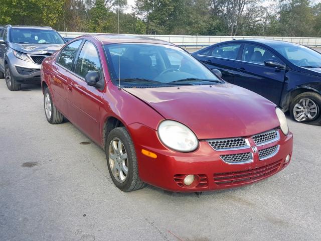 1B3ES56C15D281659 - 2005 DODGE NEON SXT RED photo 1