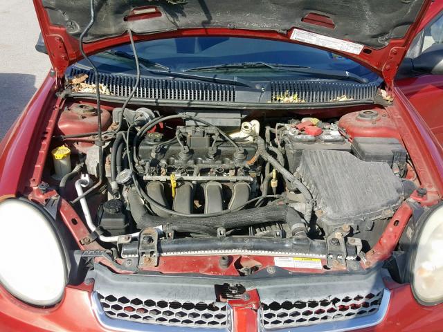 1B3ES56C15D281659 - 2005 DODGE NEON SXT RED photo 7