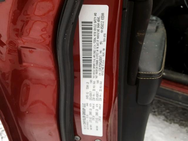 1C4PJMCB4EW282471 - 2014 JEEP CHEROKEE L RED photo 10