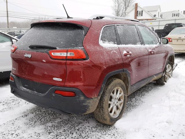 1C4PJMCB4EW282471 - 2014 JEEP CHEROKEE L RED photo 4