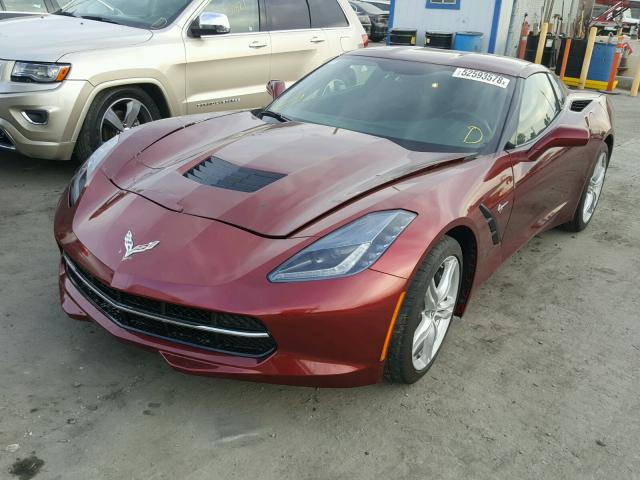 1G1YB2D7XG5114707 - 2016 CHEVROLET CORVETTE S MAROON photo 2