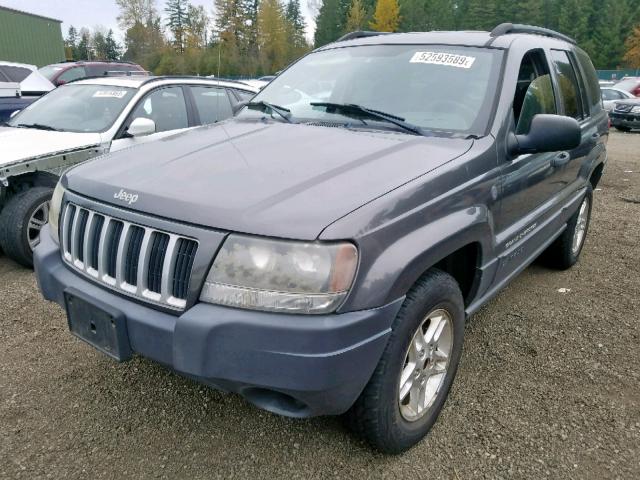 1J4GW48S64C312204 - 2004 JEEP GRAND CHER GRAY photo 2