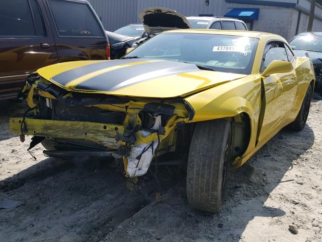 2G1FA1E3XE9315667 - 2014 CHEVROLET CAMARO LS YELLOW photo 2