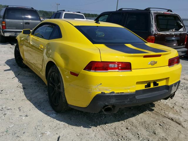 2G1FA1E3XE9315667 - 2014 CHEVROLET CAMARO LS YELLOW photo 3