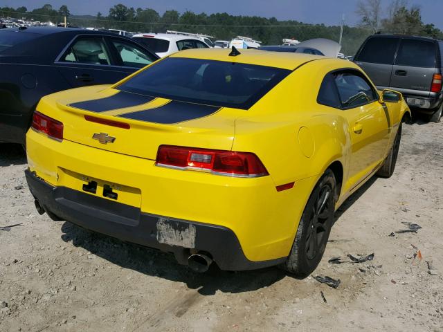 2G1FA1E3XE9315667 - 2014 CHEVROLET CAMARO LS YELLOW photo 4