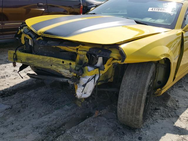 2G1FA1E3XE9315667 - 2014 CHEVROLET CAMARO LS YELLOW photo 9